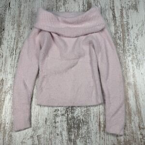 Off the Shoulder Baby Pink Sweater Barbie Core Bella Swan Core Sz M Major Label